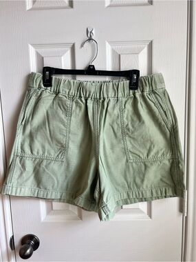 J. Crew Light Sage High-Waist Shorts